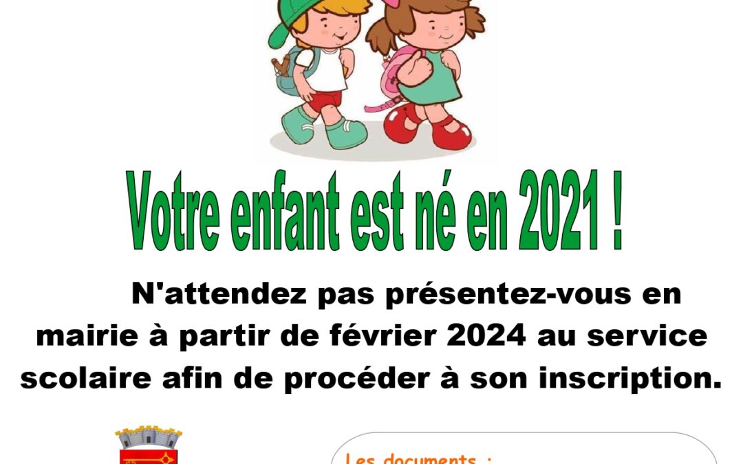 Inscription scolaire 2024-2025